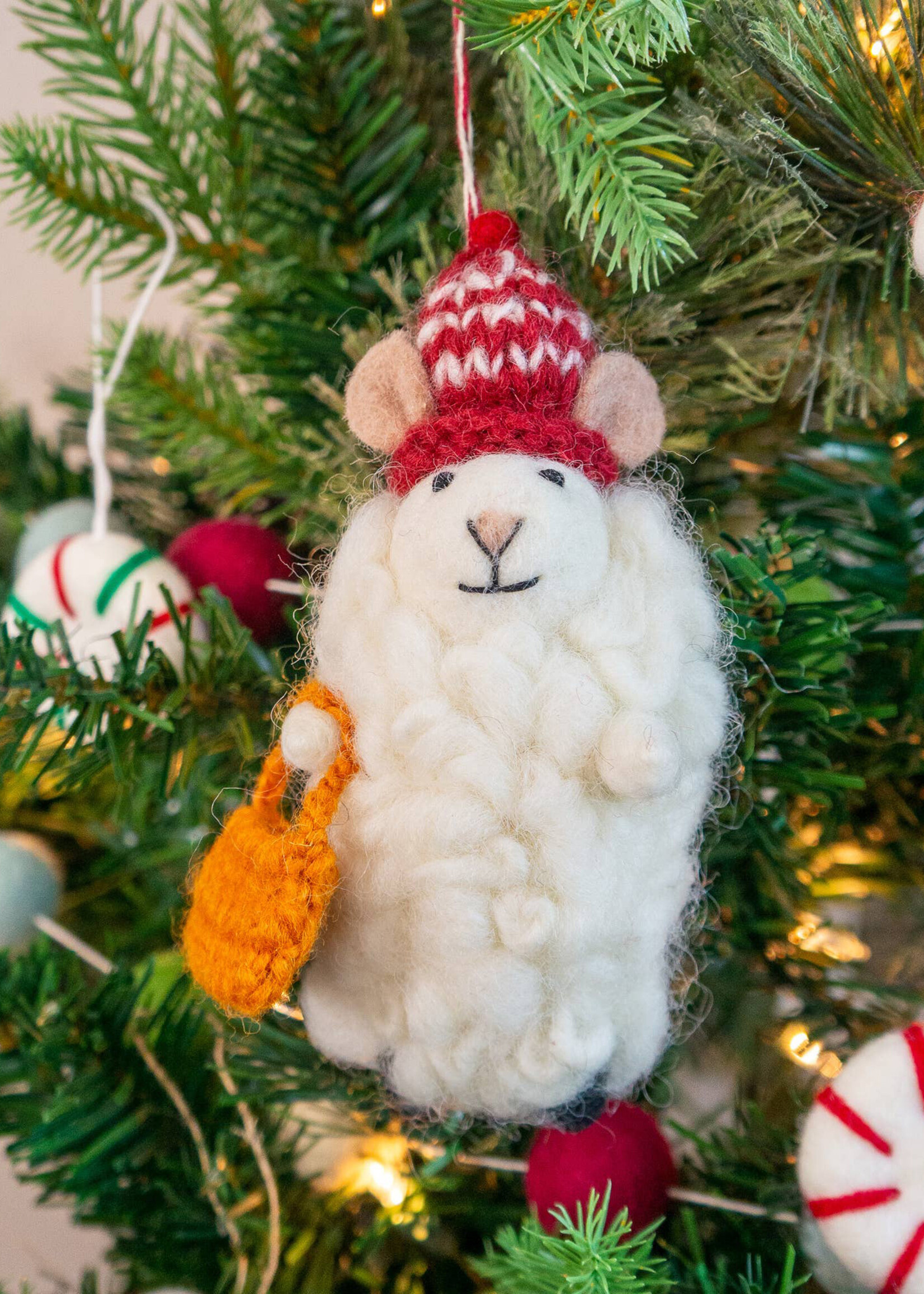 Friendsheep Felt Sheepy Mouse Ornament