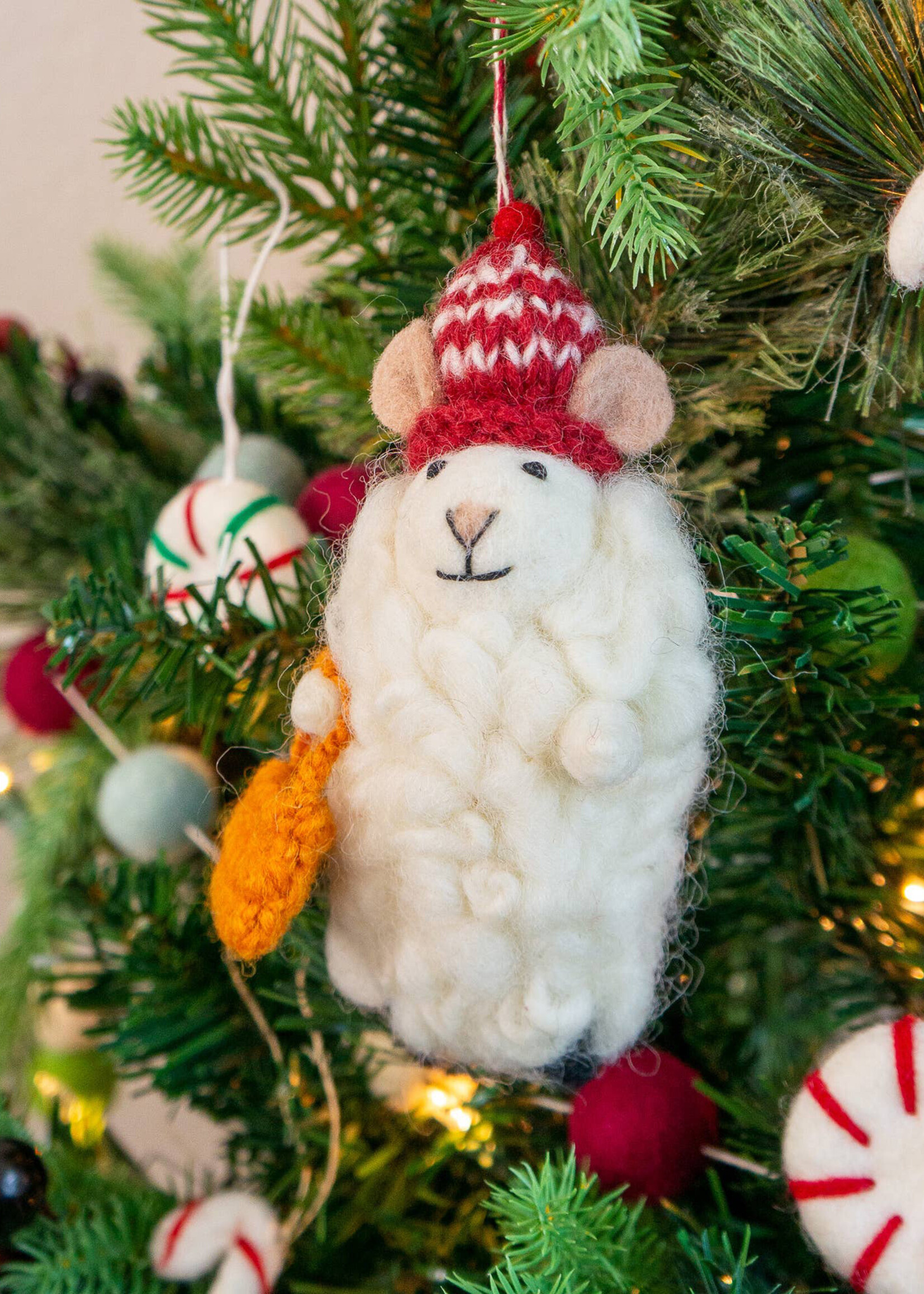 Friendsheep Felt Sheepy Mouse Ornament