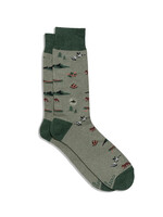 Conscious Step Men's Green Hiking Socks - Protect National Parks