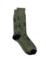 Conscious Step Men's Green Skeleton Socks