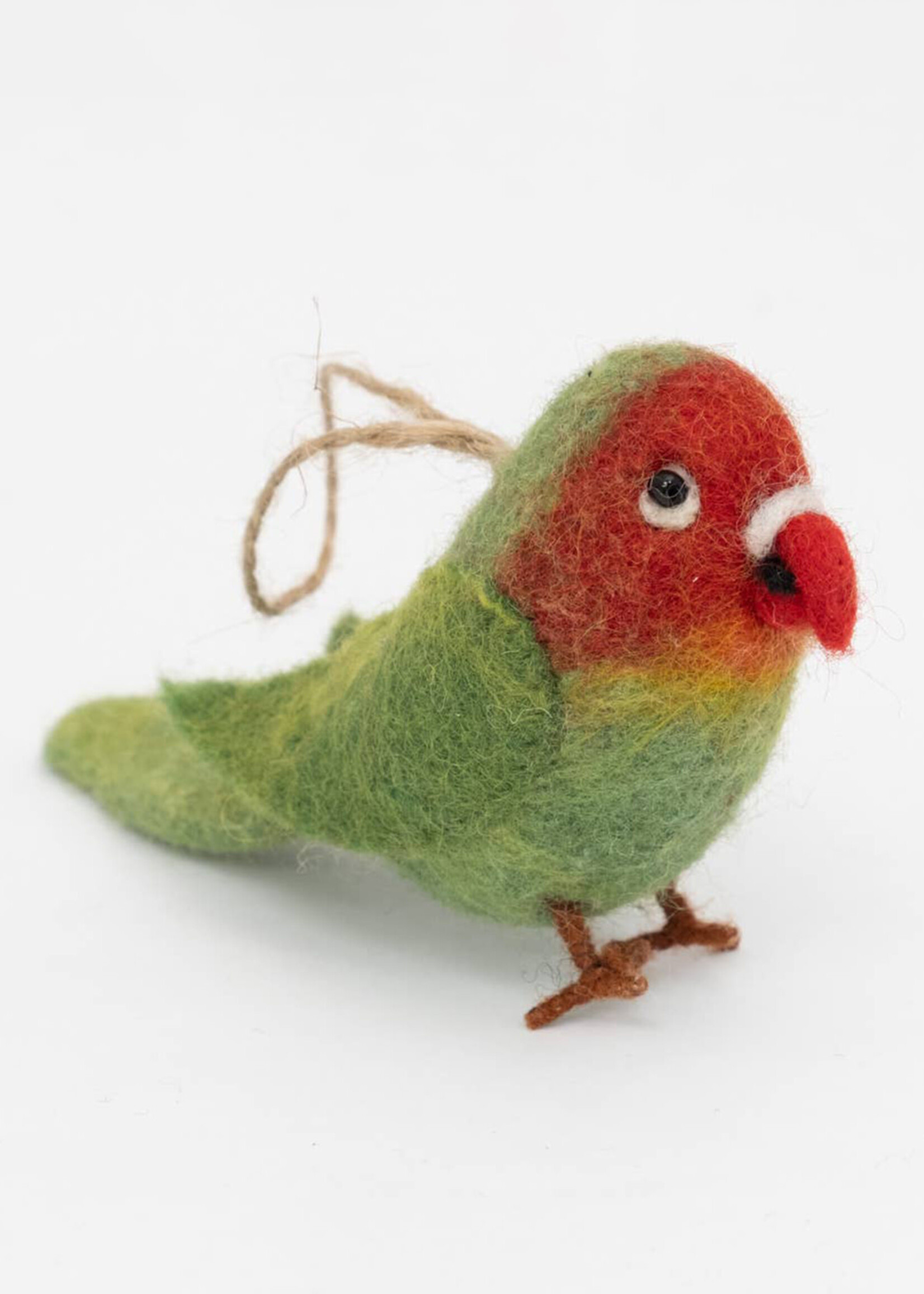 The Winding Road Felt Love Bird Ornament
