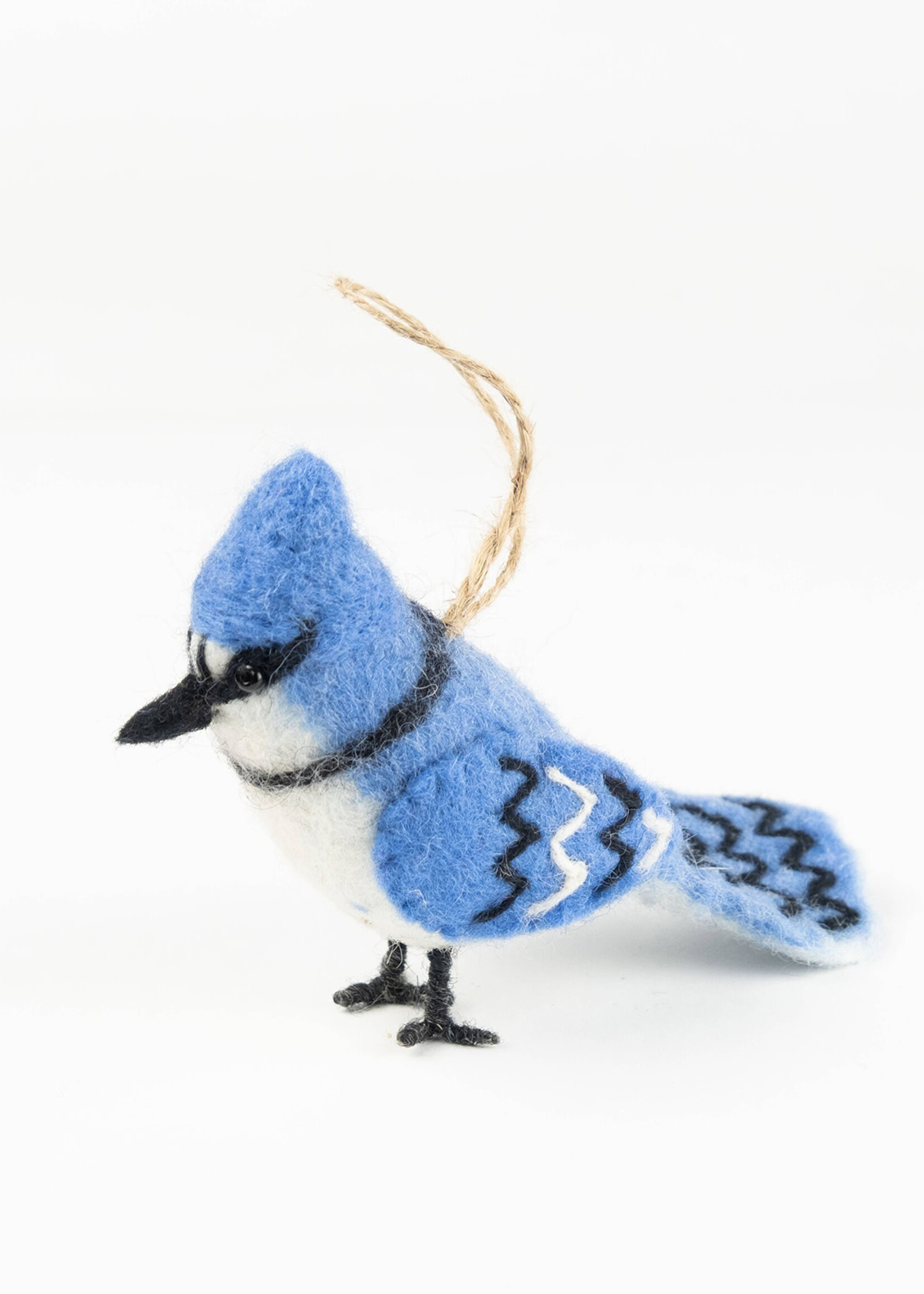 The Winding Road Felt Blue Jay Ornament