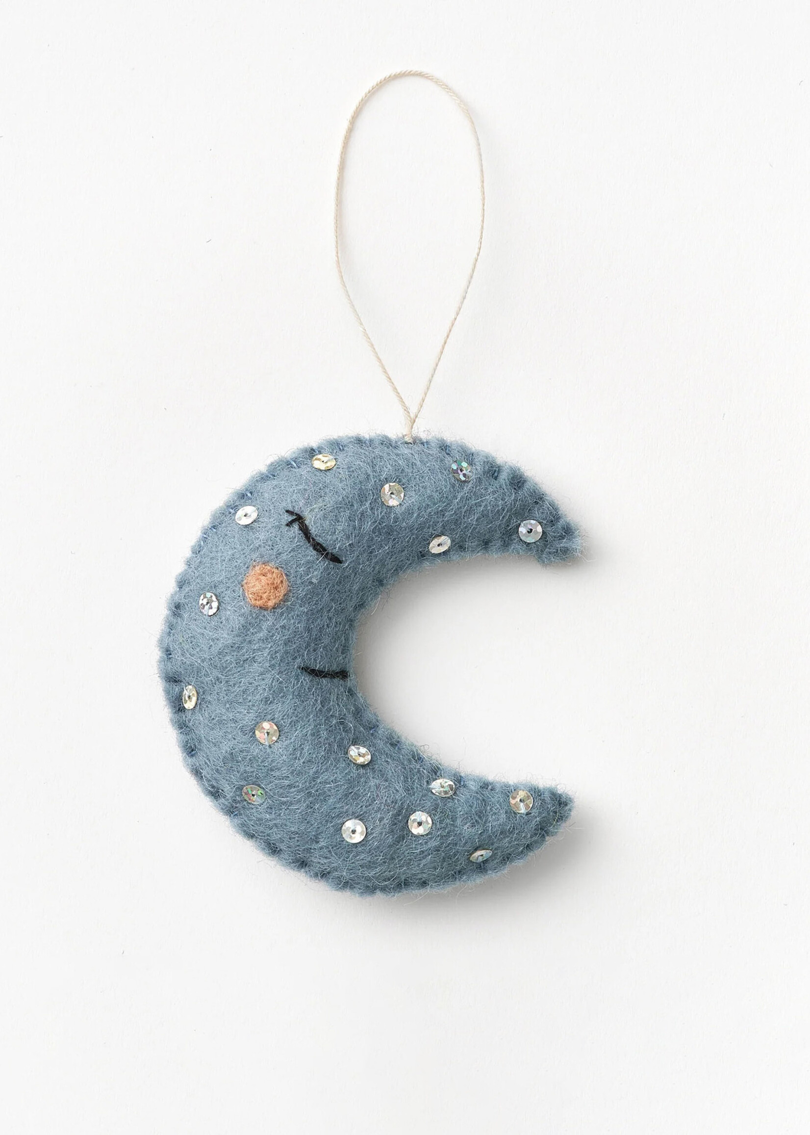 Global Goods Partners Felt Celestial Moon Ornament