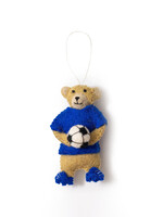 Global Goods Partners Felt Soccer Bear Ornament