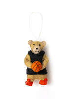 Global Goods Partners Felt Basketball Bear Ornament