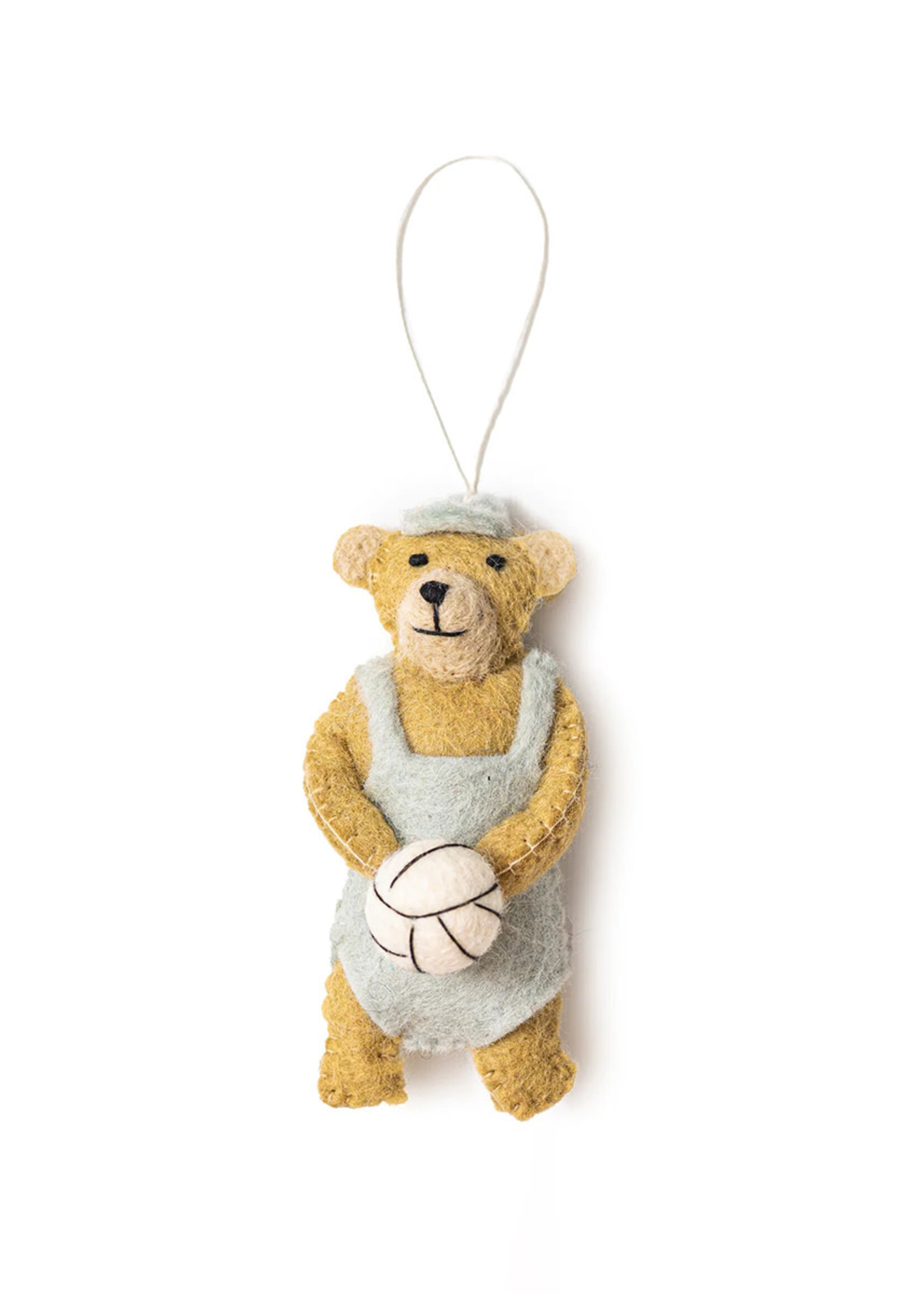 Global Goods Partners Felt Volleyball Bear Ornament