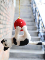 Ganesh Himal Felt Cat & Ball Ornament