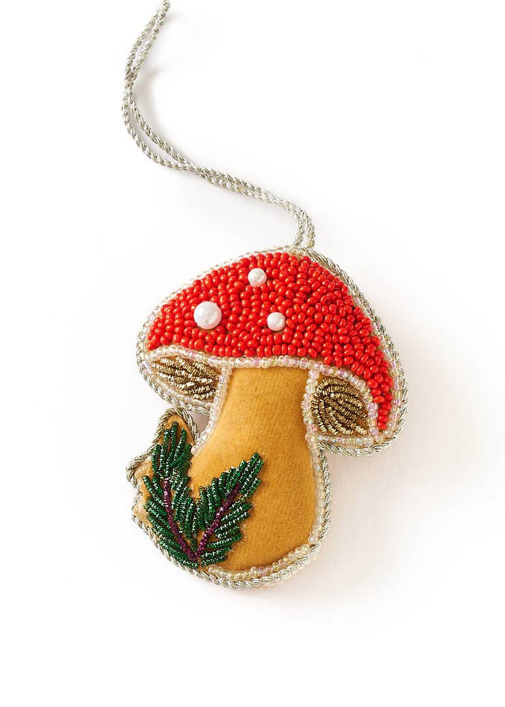 Matr Boomie Beaded Mushroom Ornament