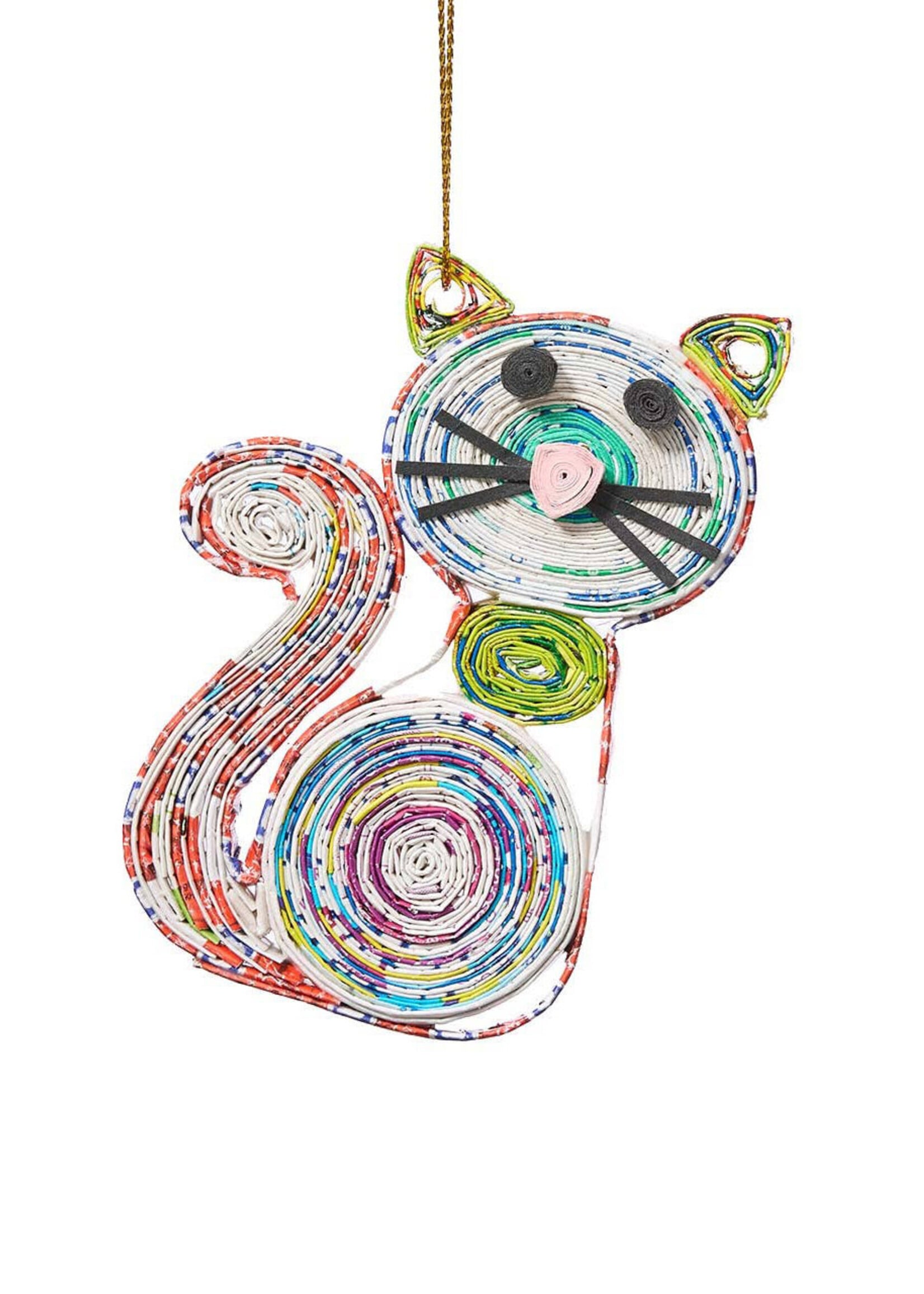 SERRV Quilled Cat Ornament
