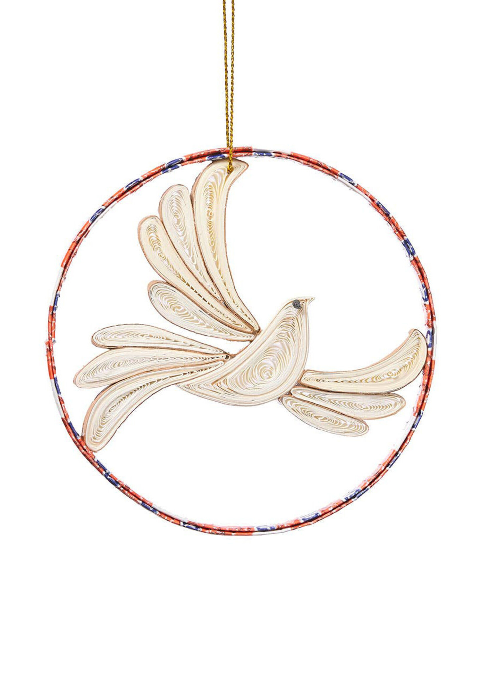 SERRV Quilled Peace Dove Ornament