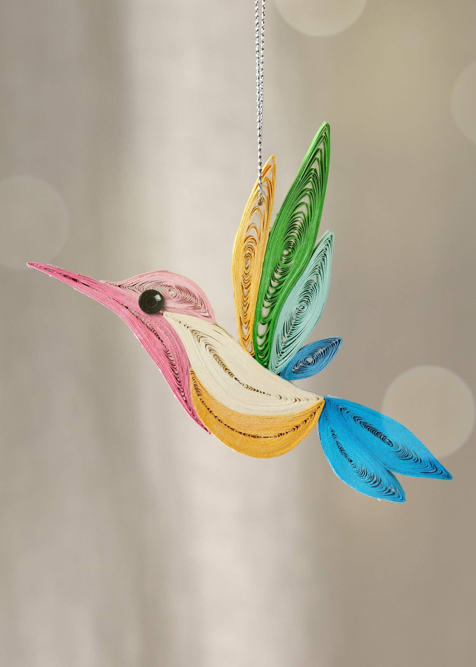 Ten Thousand Villages Quilled Chim Hummingbird Ornament