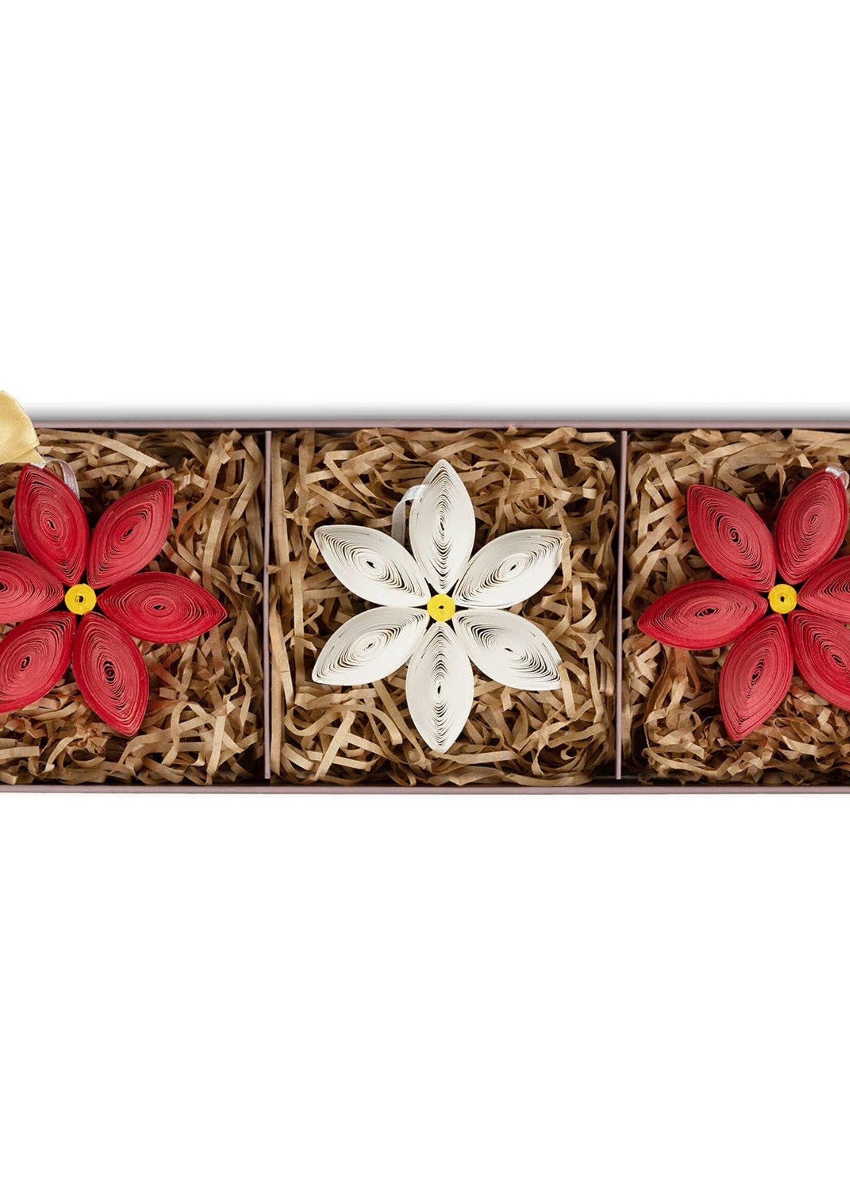 Quilling Cards Quilled Ornament Box Set - Poinsettia