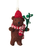 SERRV Felt Mistletoe Bear Ornament