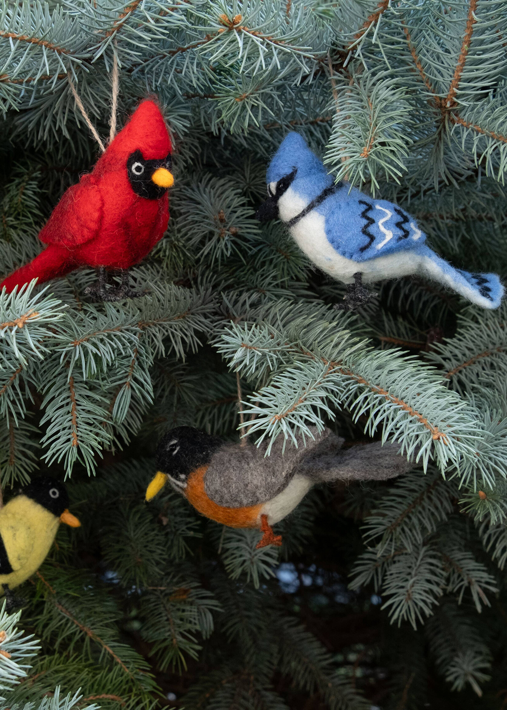 The Winding Road Felt Robin Ornament