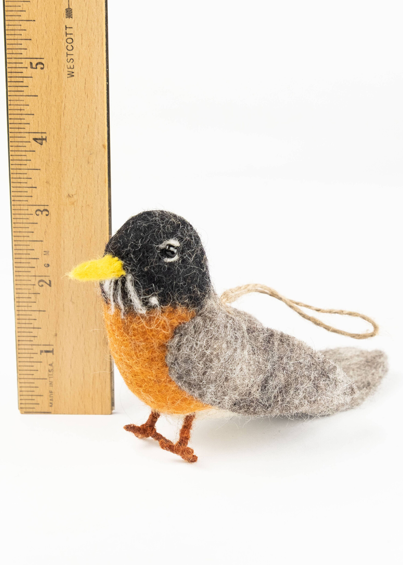 The Winding Road Felt Robin Ornament