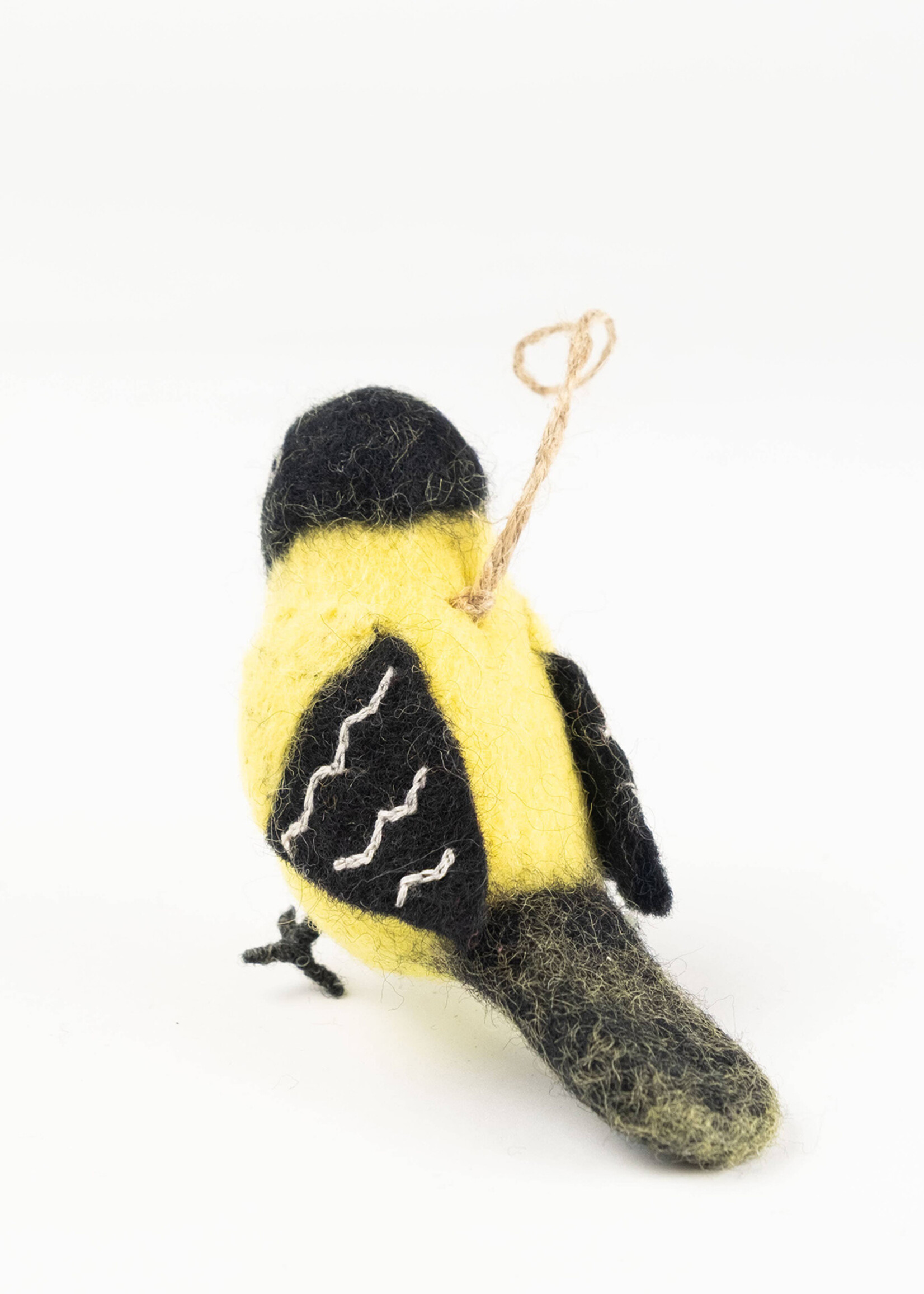 The Winding Road Felt Goldfinch Ornament