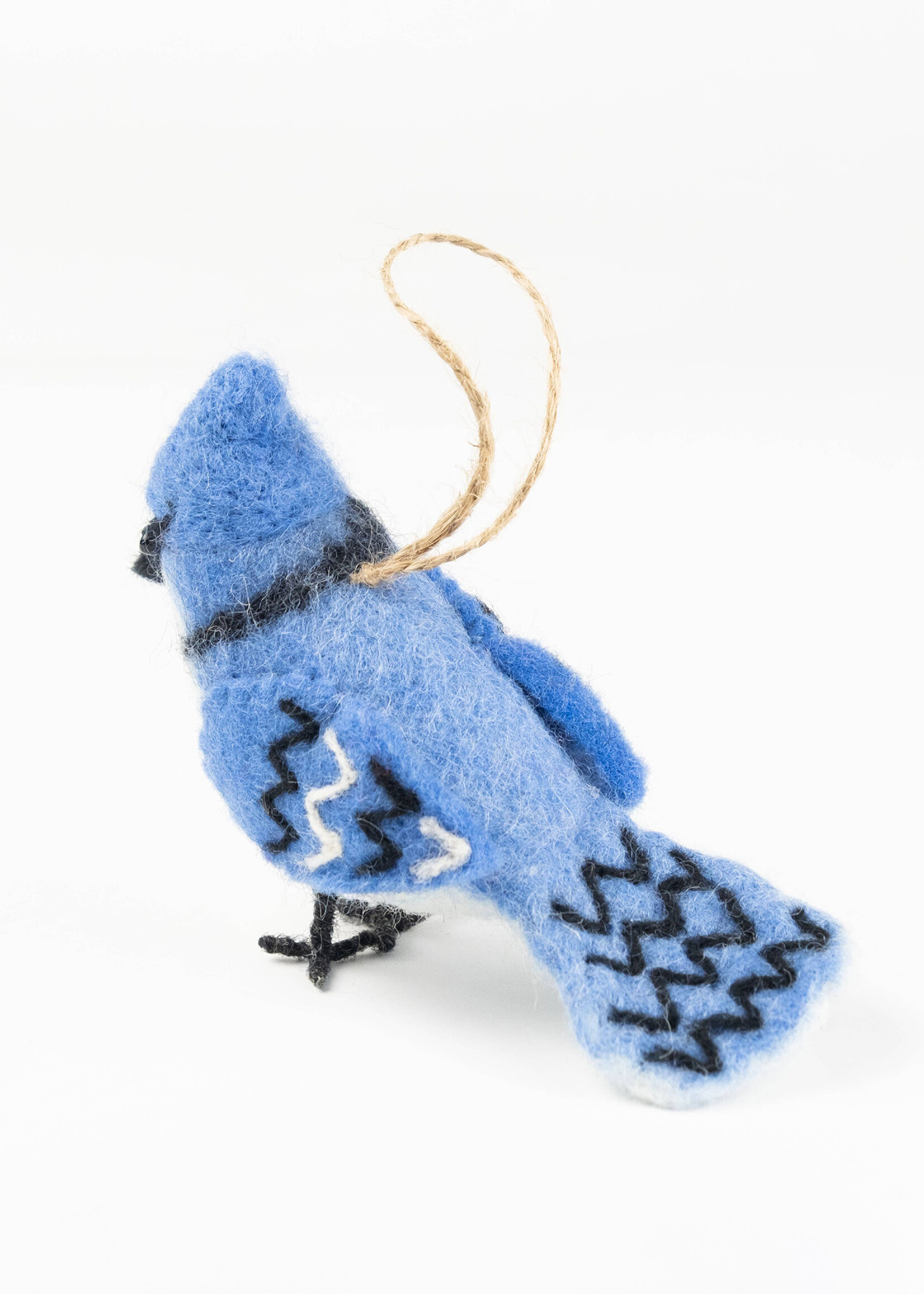 The Winding Road Felt Blue Jay Ornament