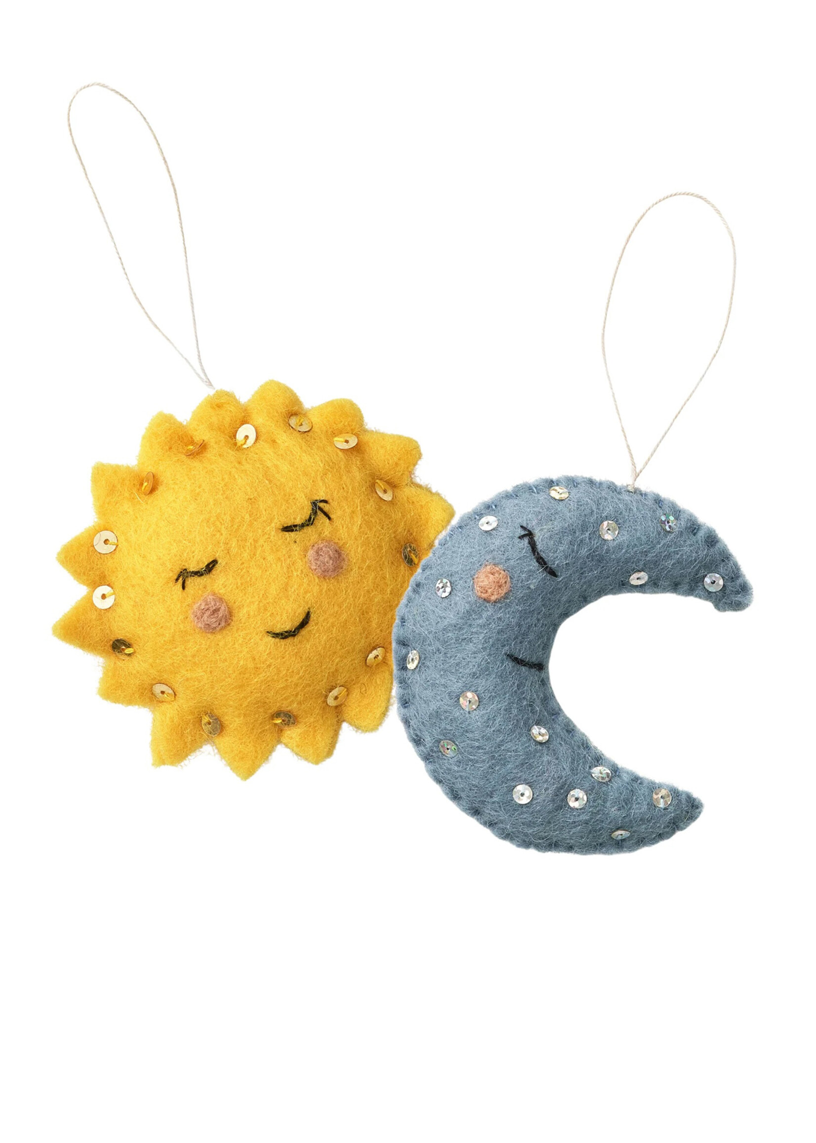 Global Goods Partners Felt Celestial Moon Ornament