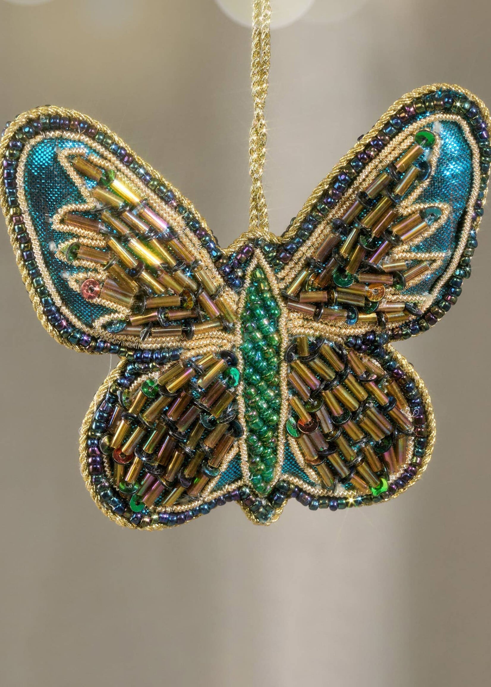 Ten Thousand Villages Beaded Arvi Butterfly Ornament