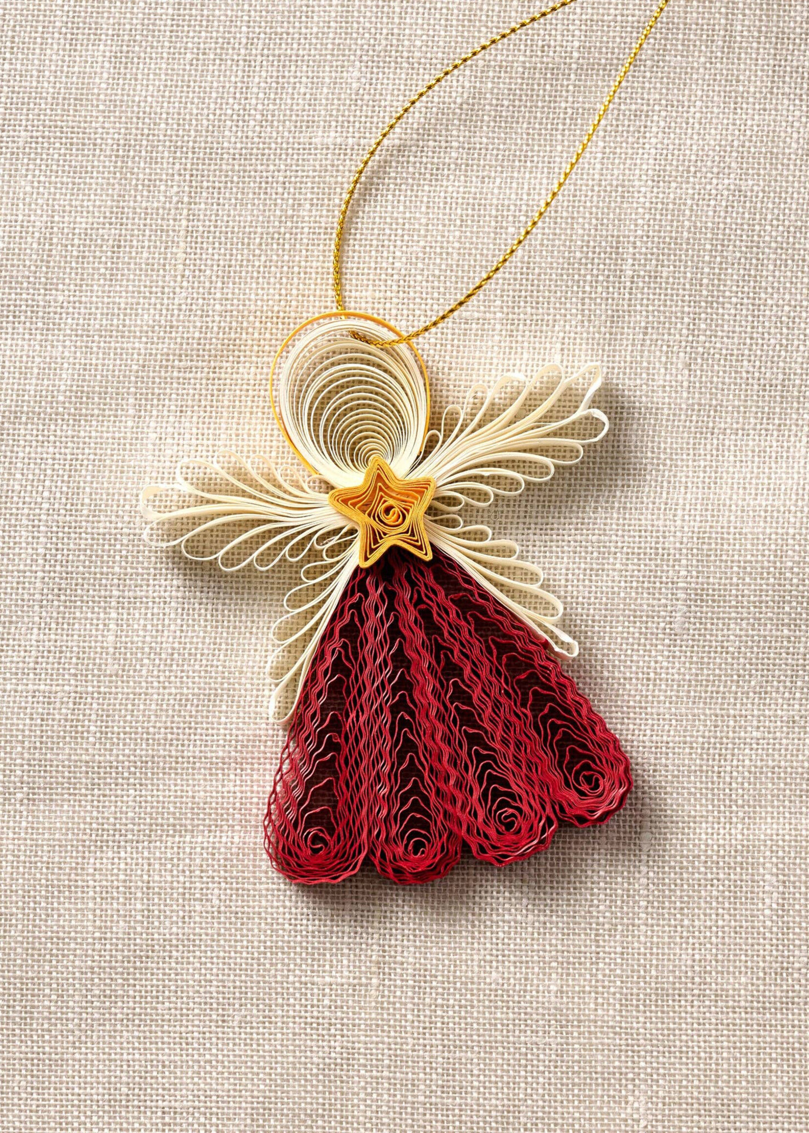 Ten Thousand Villages Quilled Tuyen Angel Ornament