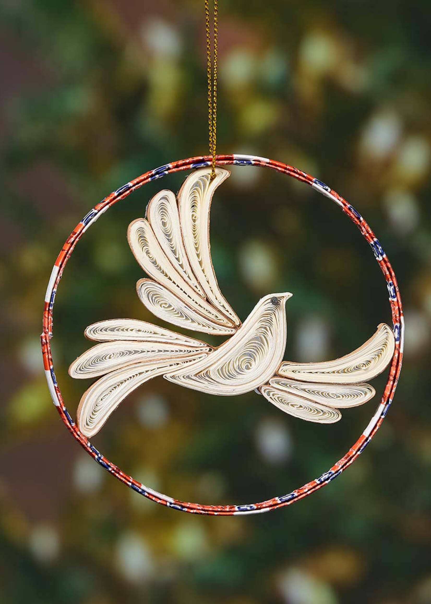 SERRV Quilled Peace Dove Ornament