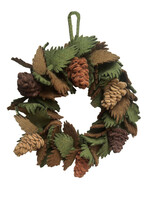 The Winding Road Pinecone Felt Wreath