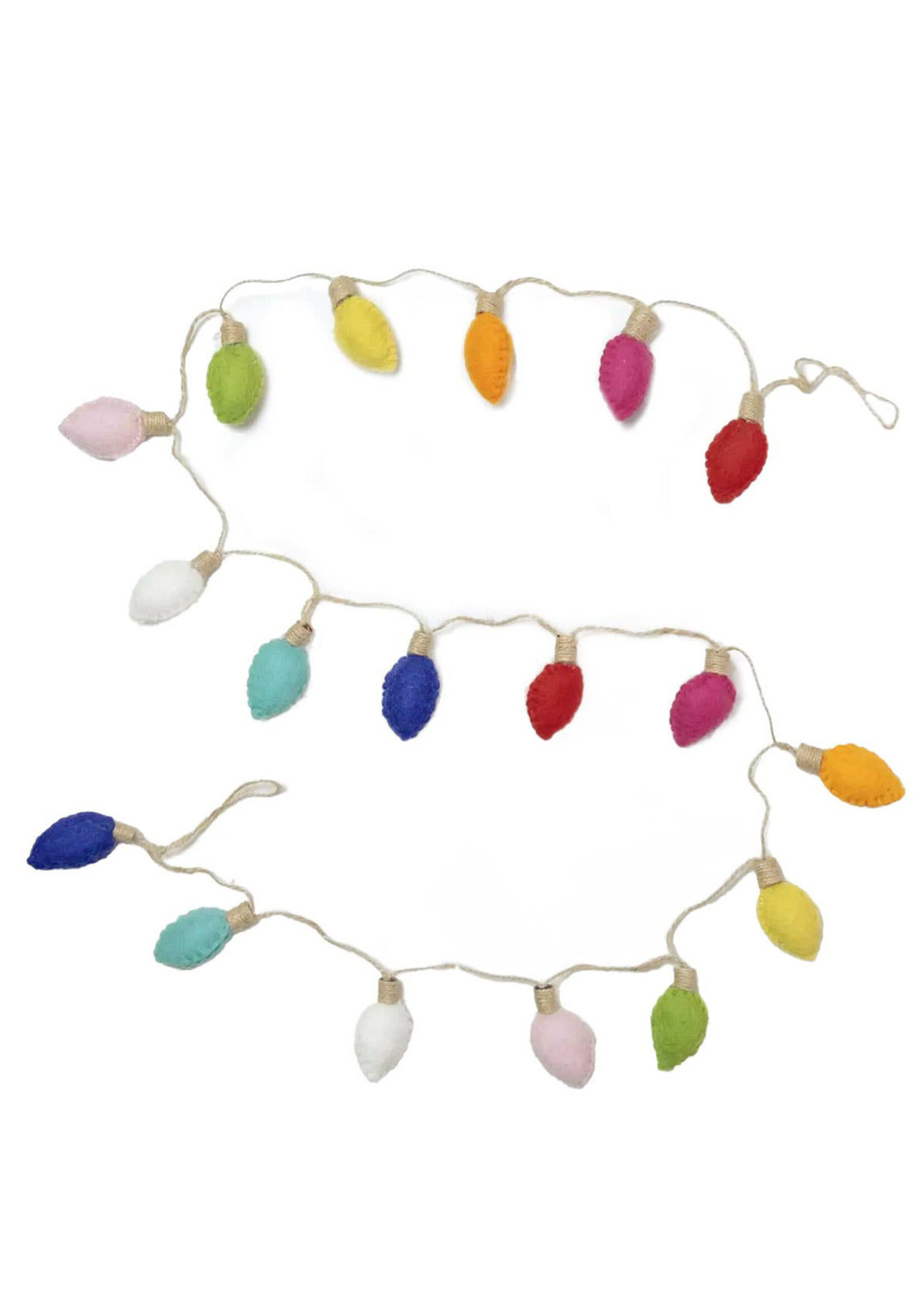 The Winding Road Felt Vintage Christmas Lights Garland