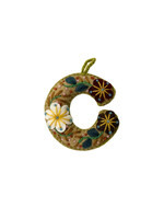 Andes Gifts Embroidered Letter C Ornament/Keychain