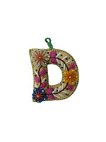 Andes Gifts Embroidered Letter D Ornament/Keychain
