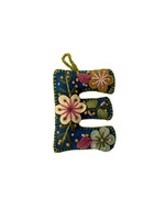 Andes Gifts Embroidered Letter E Ornament/Keychain