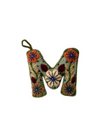 Andes Gifts Embroidered Letter M Ornament/Keychain