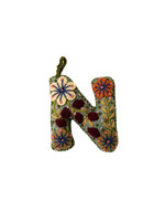 Andes Gifts Embroidered Letter N Ornament/Keychain