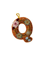 Andes Gifts Embroidered Letter Q Ornament/Keychain
