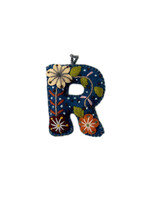 Andes Gifts Embroidered Letter R Ornament/Keychain