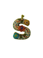Andes Gifts Embroidered Letter S Ornament/Keychain