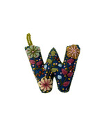 Andes Gifts Embroidered Letter W Ornament/Keychain