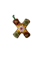 Andes Gifts Embroidered Letter X Ornament/Keychain