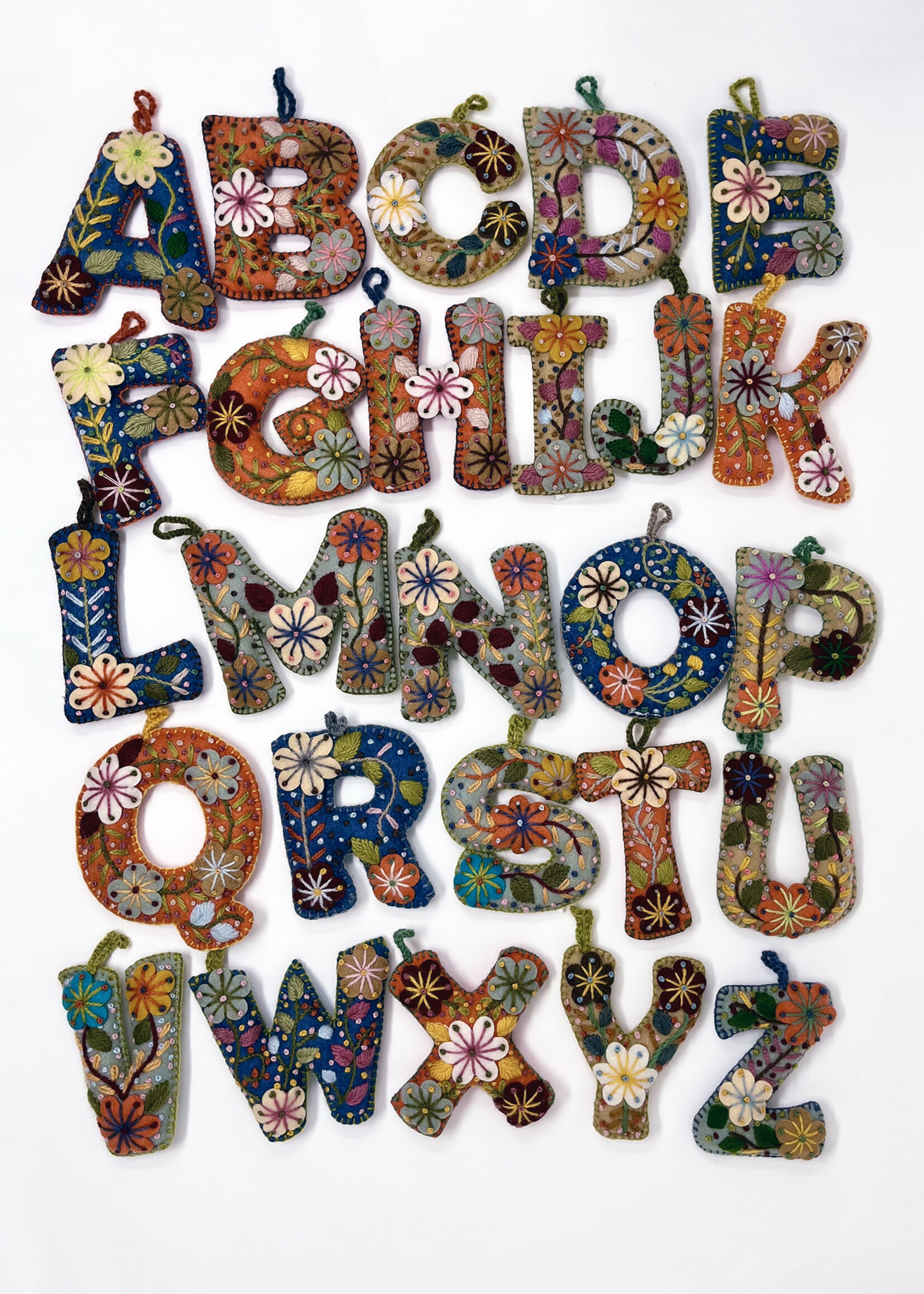 Andes Gifts Embroidered Letter A Ornament/Keychain