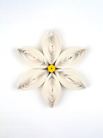 Quilling Cards Quilled White Poinsettia Ornament