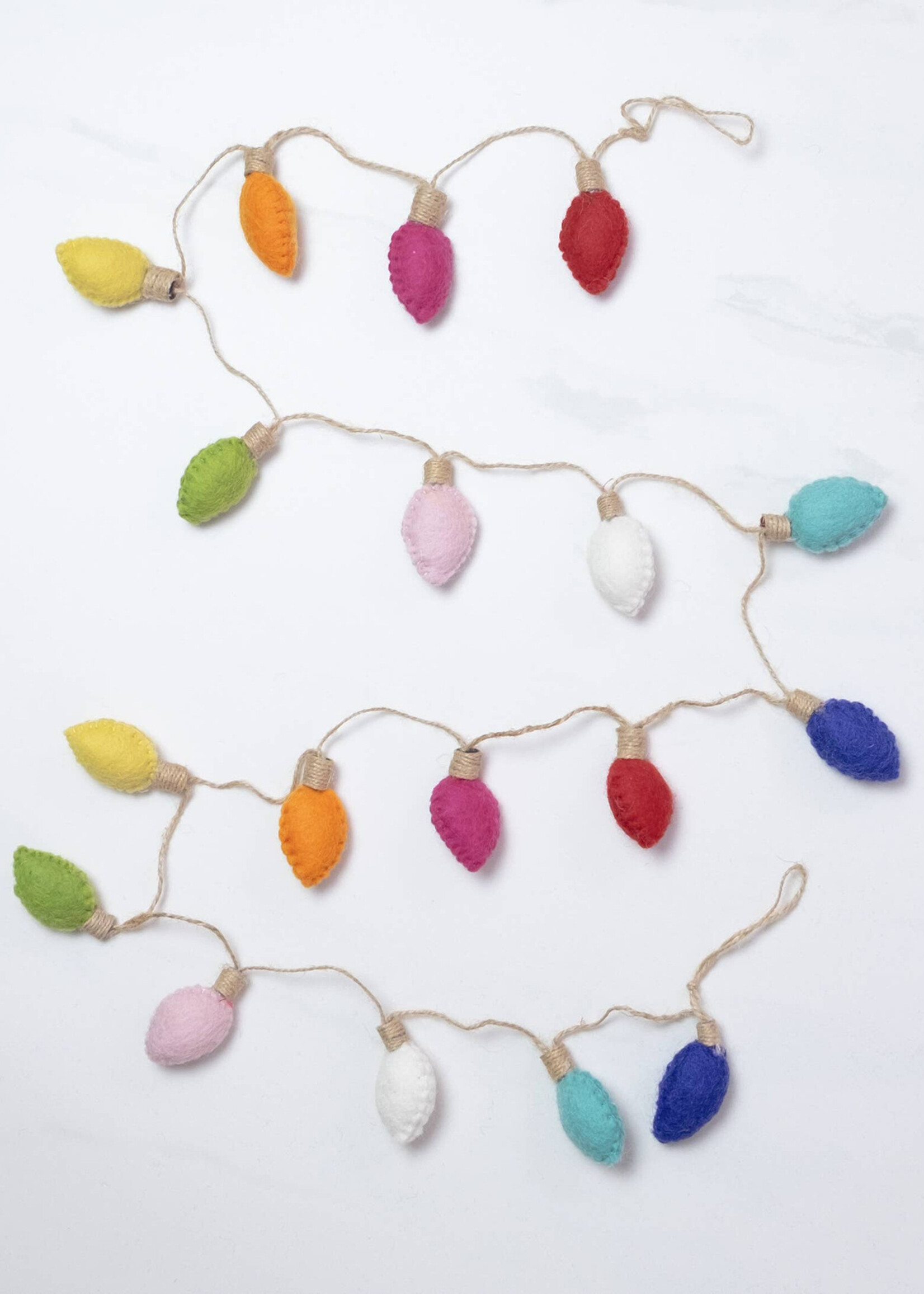 The Winding Road Felt Vintage Christmas Lights Garland