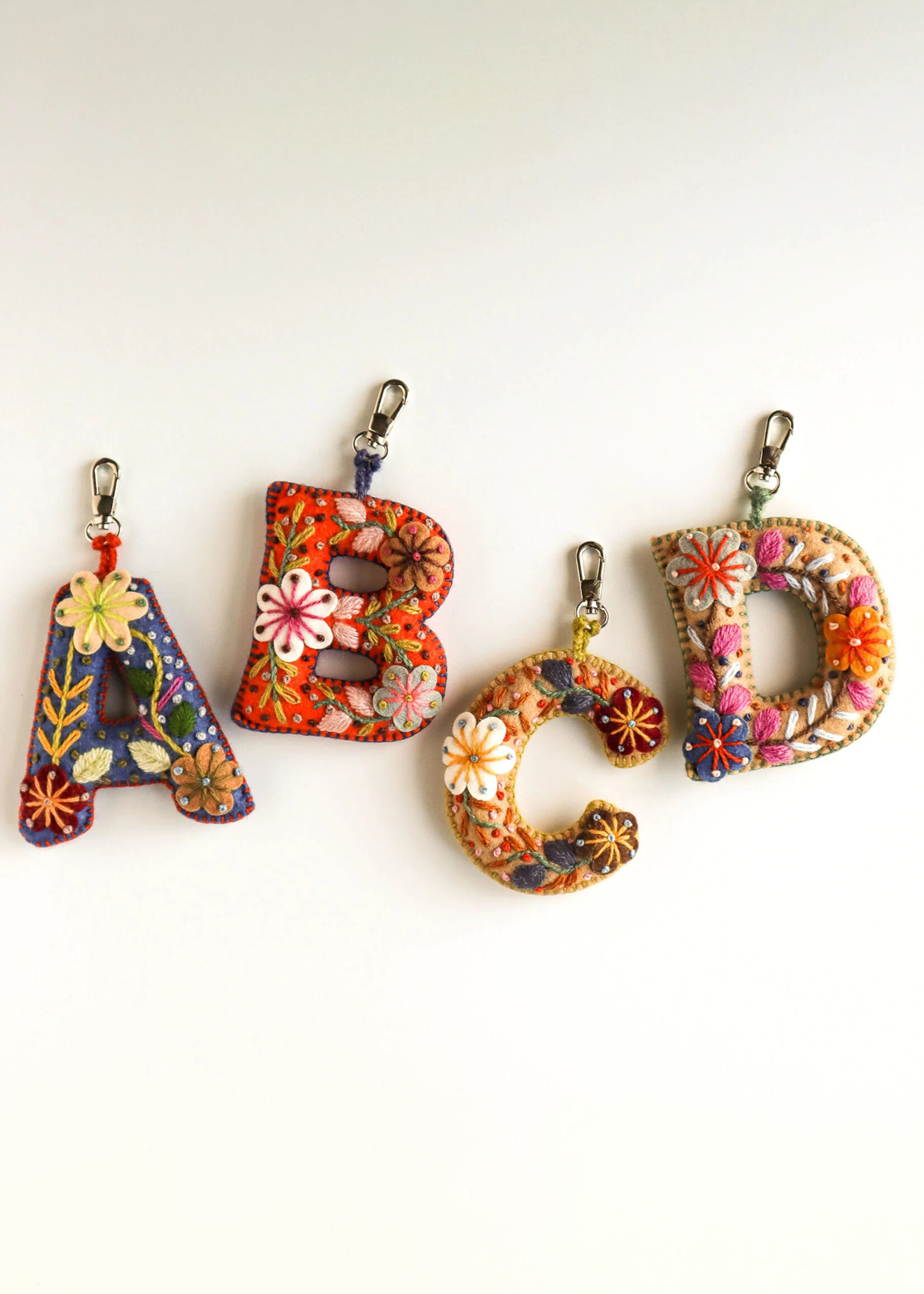 Andes Gifts Embroidered Letter C Ornament/Keychain