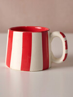 Ten Thousand Villages Kahda Striped Red Mug