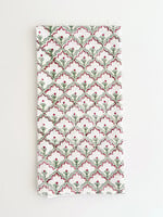 Mended Red & Green Jaipur Tea Towel