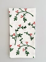 Mended Red Winterberry Tea Towel