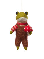 SERRV Foraging Frog with Mushroom Ornament