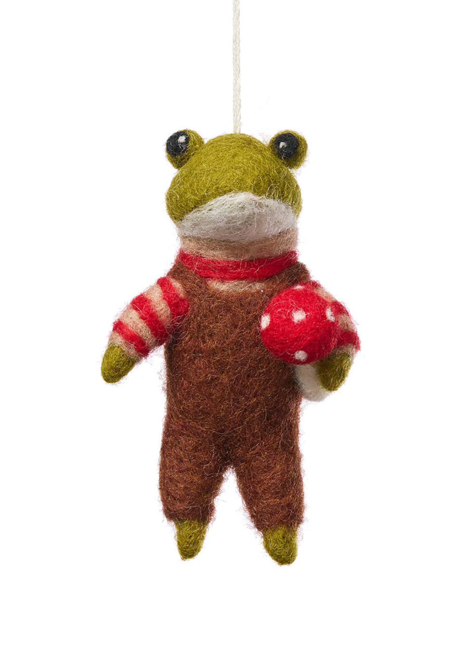 SERRV Foraging Frog with Mushroom Ornament