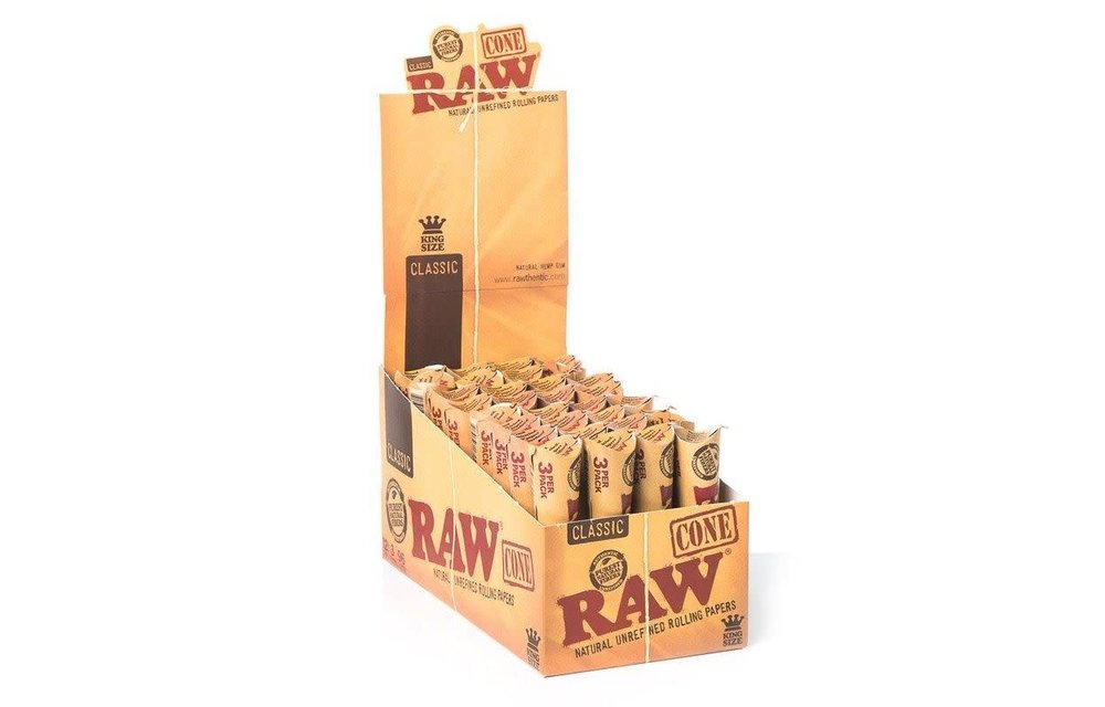 Raw - Pre Rolled Cones Classic KING SIZE 3ct