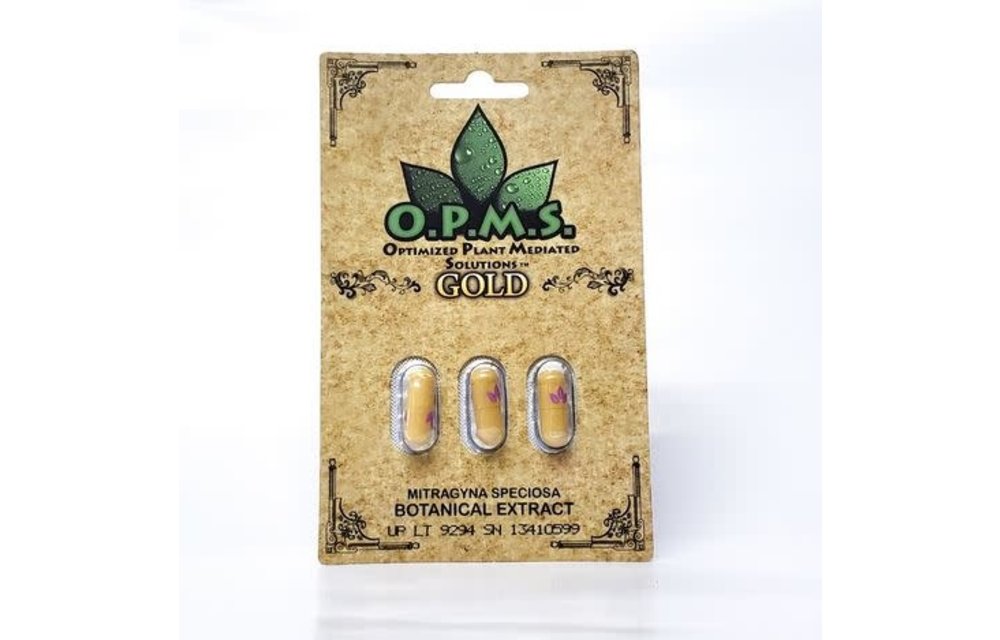 OPMS - Kratom Extract Capsules Gold 3ct