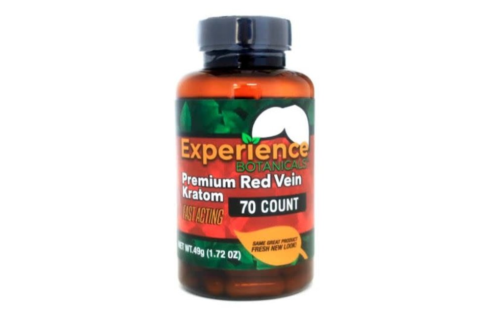 Experience Botanicals - Kratom Capsule Red Vein Maeng Da 70ct