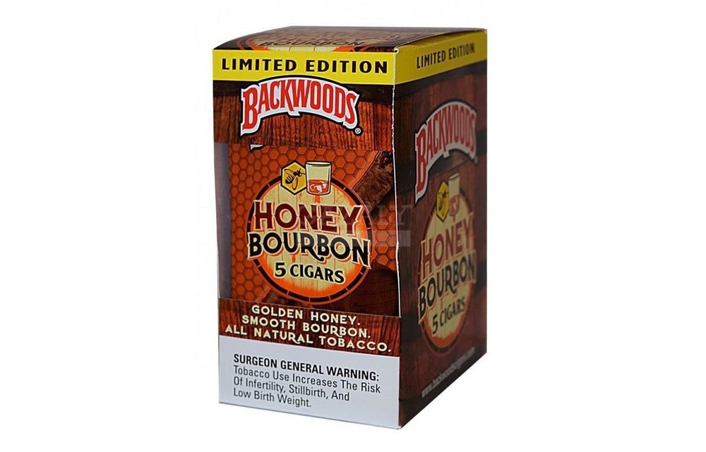 Backwoods - Blunt Wraps Honey Bourbon 5pk.